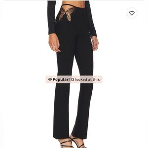 Superdown Estelle Cutout butterfly  Pant in black